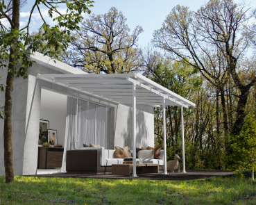 Palram-Canopia Terrassenüberdachung Feria 3x4 weiß TxB 295x425cm 8mm HKP