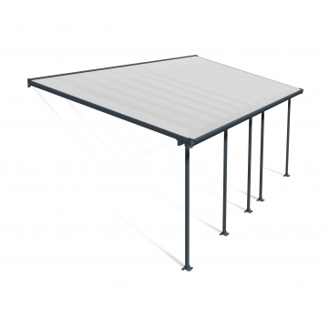 Palram-Canopia Terrassenüberdachung Feria 3x7 anthrazit TxB 295x730cm 8mm HKP