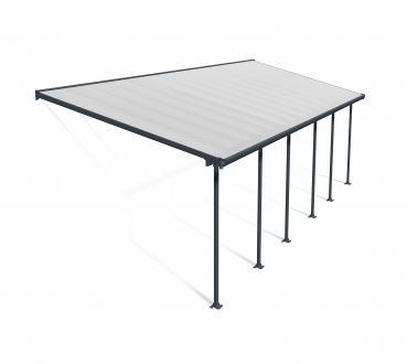 Palram-Canopia Terrassenüberdachung Feria 3x9 anthrazit TxB 295x915cm 8mm HKP