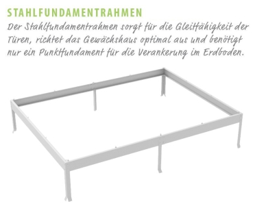 Preview: Vitavia Gewächshaus Diana 5000 4mm HKP BxTxH 264x195x255cm 5m² Alu eloxiert