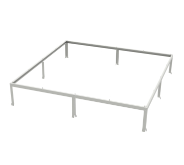 Vitavia Fundamentsrahmen für Modell 6700/7600 LxBxH 254x254x6cm Stahlblech grau