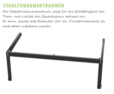 Preview: AKTION Vitavia Anlehngewächshaus Ida 3300 BxT 255x132cm 3,3m² 4mm HKP Alu schwarz