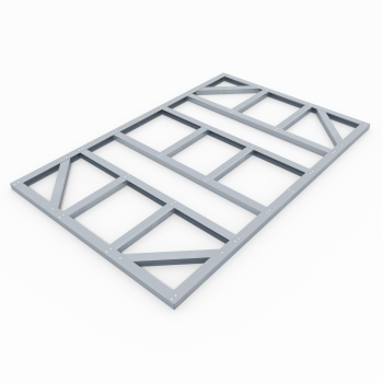 Globel Fundamentbodenrahmen 5x8 für Gerätehaus Lean To 58 (144x234cm)