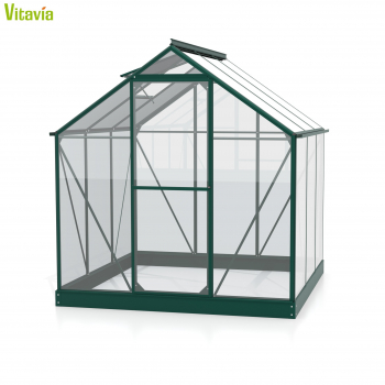 Vitavia Gewächshaus Triton 3800 ESG Glas BxT 198x193cm smaragd + Fundamentsrahmen