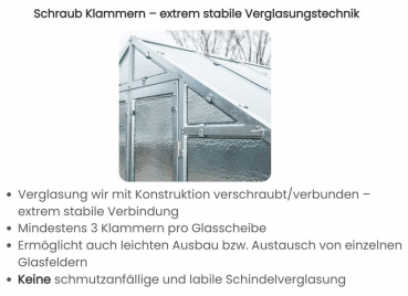 Vario Stahl Gewächshaus Landhaus 3 Nörpelglas 4mm BxL:303x303cm 9m² Anthrazit