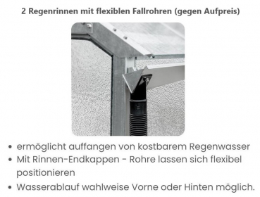 Vario Stahl Gewächshaus Hobby S 7 Nörpelglas 4mm BxL 197x650cm 12,8m² verzinkt