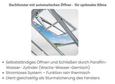 Vario, zusätzliches Dachfenster mit automatischen Öffner