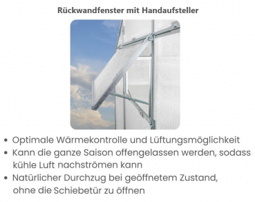 Vario Stahl Gewächshaus Hobby S 7 Nörpelglas 4mm BxL 197x650cm 12,8m² verzinkt