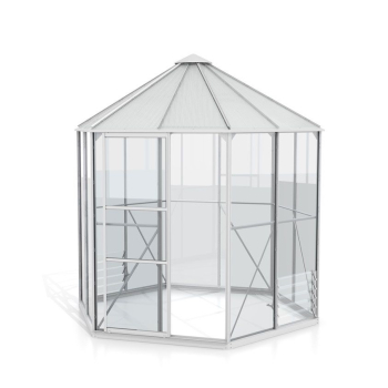 Preview: Vitavia Gewächshaus Hera 4500 ESG/HKP 3/6mm BxT 253x221cm 4,5m² Alu eloxiert
