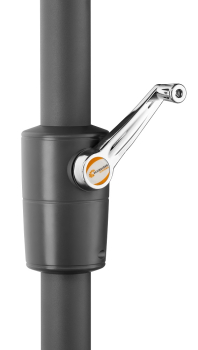 Preview: Schneider Alu/Stahl Kurbelschirm Korsika 320cm Stock 48mm Weboptik PES natur