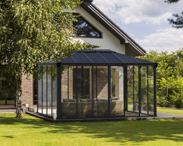 Palram-Canopia geschlossener Aluminium Pavillon LEDRO 4300 3x4.3m 10x14 Polycarbonat/Acryl