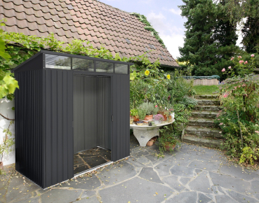 Pergart Pultdach Gerätehaus Lübeck 86 BxTxH 239x194x202cm 4m² Anthrazit