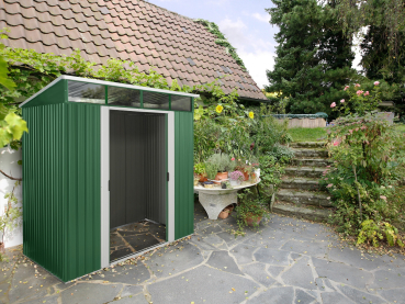 Preview: Pergart Pultdach Gerätehaus Lübeck 86 BxTxH 239x194x202cm 4m² Tanne