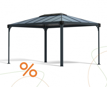 Palram-Canopia Alu Pavillon Martinique 4300 430x295cm 6mm Polycarbonat grau