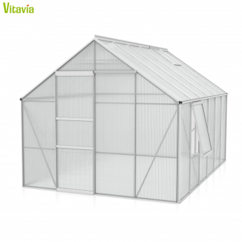 AKTION Vitavia Gewächshaus Meridian 1 9900 257x383 6mm HKP Alu eloxiert + 2 Dachlüfter