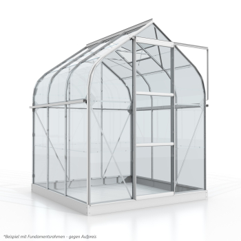 Vitavia Gewächshaus Orion 3800 ESG Glas BxTxH 202x195x231cm 3,8m² Alu eloxiert