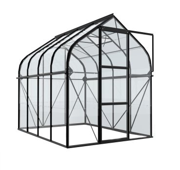 Vitavia Gewächshaus Orion 5000 ESG Glas BxTxH 202x257x231cm 5m² Alu schwarz