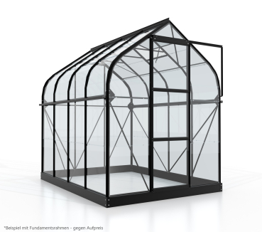 Preview: Vitavia Gewächshaus Orion 5000 ESG Glas BxTxH 202x257x231cm 5m² Alu schwarz