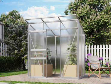 Vitavia Gewächshaus Palma 3250 6mm HKP BxT 196x167 Alu eloxiert + Fundamentsrahmen