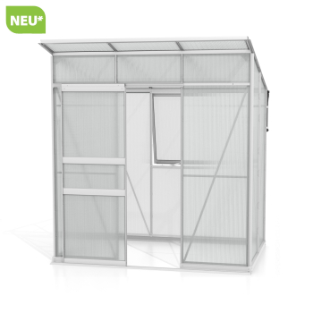 Vitavia Gewächshaus Palma 3250 6mm HKP BxT 196x167 Alu eloxiert + Fundamentsrahmen