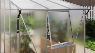 Vitavia Gewächshaus Palma 4450 6mm HKP BxT 196x229 Alu eloxiert + Fundamentsrahmen