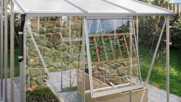 Vitavia Gewächshaus Palma 3250 ESG/HKP BxT 196x167 Alu eloxiert + Fundamentsrahmen