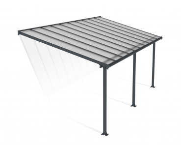 Palram-Canopia Terrassenüberdachung Olympia 3x6 anthrazit 295x619cm 16mm HKP