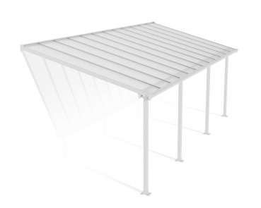 Palram-Canopia Terrassenüberdachung Olympia 3x7 weiß 295x739cm 16mm HKP