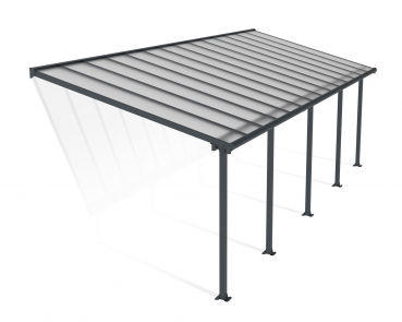 Palram-Canopia Terrassenüberdachung Olympia 3x8 anthrazit 295x860cm 16mm HKP