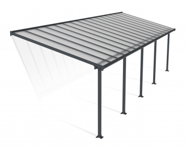 Palram-Canopia Terrassenüberdachung Olympia 3x9,7 anthrazit 295x971 16mm HKP