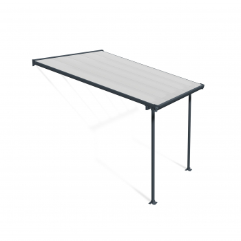 Preview: Palram-Canopia Terrassenüberdachung Feria 3x3 anthrazit TxB 295x305cm 8mm HKP