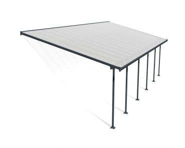 Palram-Canopia Terrassenüberdachung Feria 4x10.3 anthrazit 386x1035cm 8mm HKP