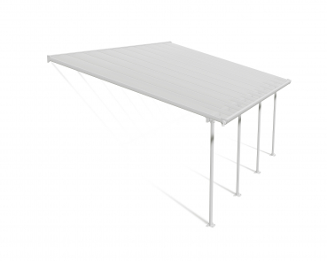 Palram-Canopia Terrassenüberdachung Feria 4x6 weiß TxB 386x606cm 8mm HKP