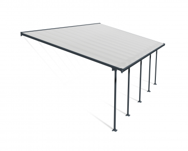 Palram-Canopia Terrassenüberdachung Feria 4x7 anthrazit TxB 386x787cm 8mm HKP