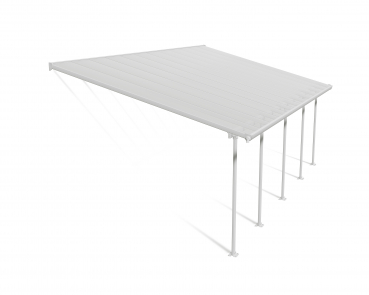 Palram-Canopia Terrassenüberdachung Feria 4x7 weiß TxB 386x787cm 8mm HKP
