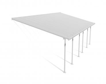 Palram-Canopia Terrassenüberdachung Feria 4x8 weiß TxB 386x850cm 8mm HKP
