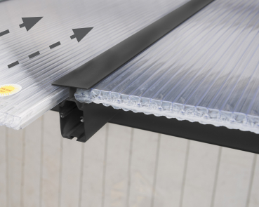 Palram-Canopia Terrassenüberdachung Olympia 3x6 anthrazit 295x619cm 16mm HKP