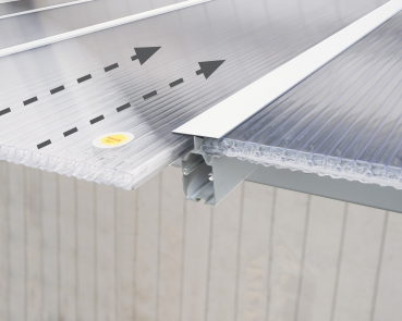 Palram-Canopia Terrassenüberdachung Olympia 3x3 weiß 295x307cm 16mm HKP