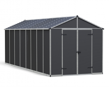 Palram-Canopia Gerätehaus RUBICON 8x20 BxT 237x602cm 13,7m² Polycarbonat 10mm grau