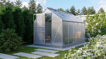 Vitavia Gewächshaus Planet/Venus 6200 195x321 6mm HKP eloxiert + Fundamentsrahmen