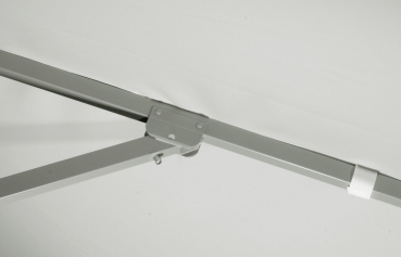 Preview: Schneider Marktschirm Quadro 300x300cm Seilzug Stock 55mm wasserfest hellgrau