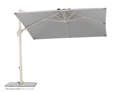 Preview: Schneider SET Ampelschirm Rhodos Twist Comfy 300x300cm Greige + Ständer + Hülle