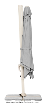Schneider SET Ampelschirm Rhodos Twist Comfy 300x300cm Greige + Ständer + Hülle