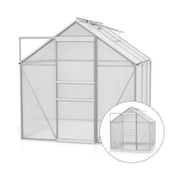 Vitavia Gewächshaus Venus 3800 BxTxH 195x195x197cm 3,8m² 4mm HKP Alu eloxiert