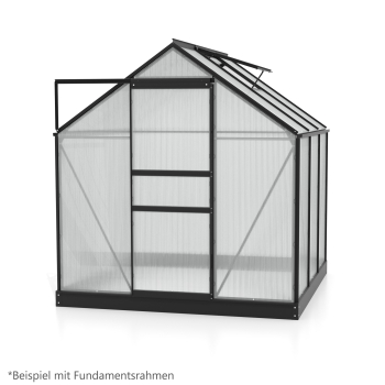 Vitavia Gewächshaus Venus 3800 BxTxH 195x195x197cm 3,8m² 4mm HKP Alu schwarz