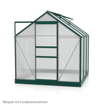 Vitavia Gewächshaus Venus 3800 BxTxH 195x195x197cm 3,8m² 4mm HKP Alu smaragd