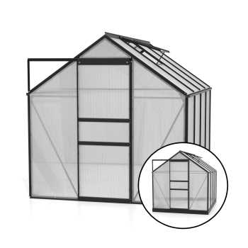 Vitavia Gewächshaus Venus 5000 BxTxH 195x257x197cm 5m² 4mm HKP Alu schwarz
