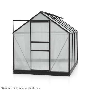 Vitavia Gewächshaus Venus 5000 BxTxH 195x257x197cm 5m² 4mm HKP Alu schwarz