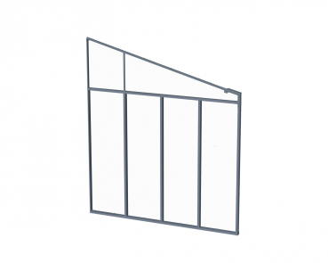 Palram-Canopia Seitenwand für Terrassenüberdachung Serie 3m Tiefe, anthrazit