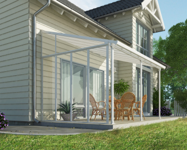 Palram-Canopia Seitenwand für Terrassenüberdachung Serie 3m Tiefe, weiß